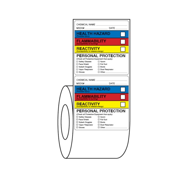 Label, Category check box (pictured) 4" x 4"